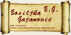 Bosiljka Gajanović vizit kartica